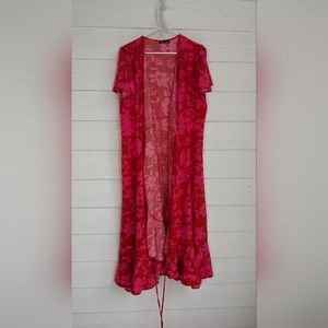 Bright Pink Maxi Wrap Dress